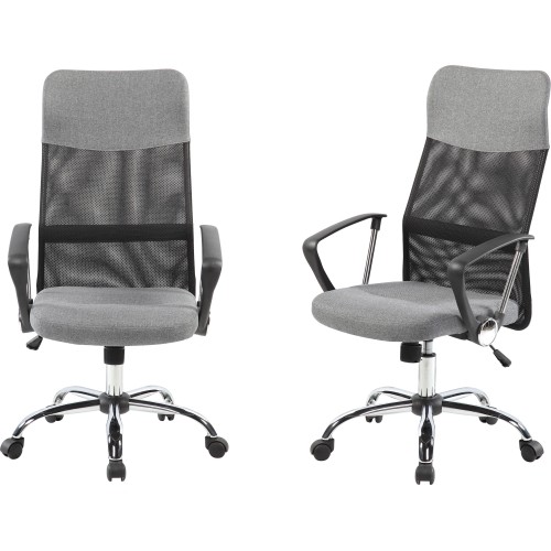 Office swivel chair chrome legs high backrest