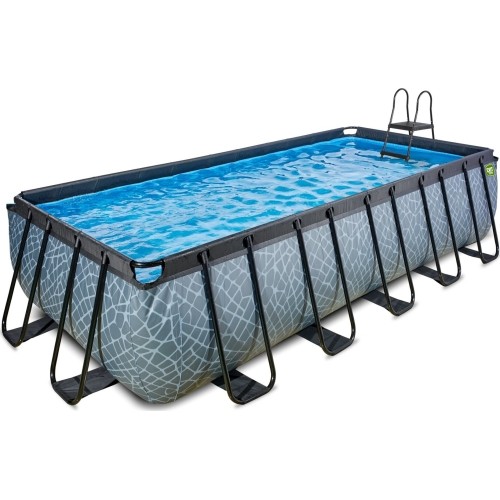 EXIT Stone pool 540x250x122cm with filter pump - grey