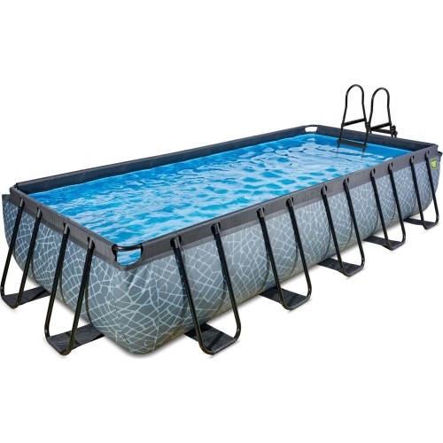 EXIT Stone pool 540x250x100cm with filter pump - grey