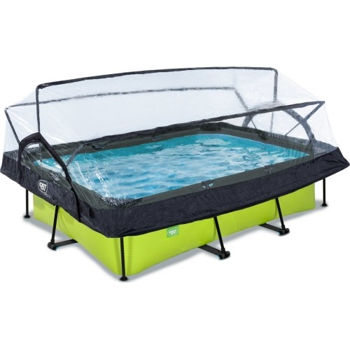 EXIT Lime pool 220x150x65cm with dome and filter pump - green