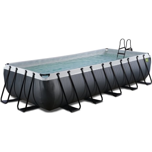 EXIT Black Leather pool 540x250x100cm with filter pump - black