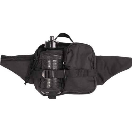 BLACK FANNY PACK WITH BOTTLE