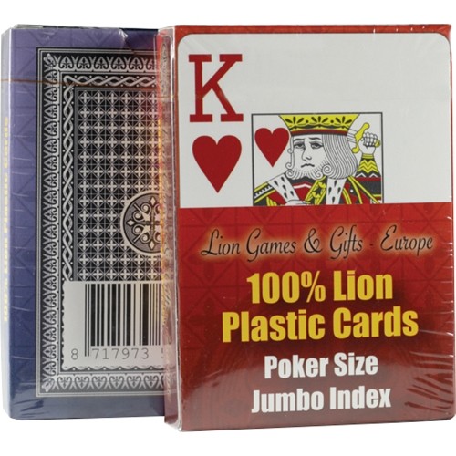 Lion Poker Cards Single 100% Plastic, Poker