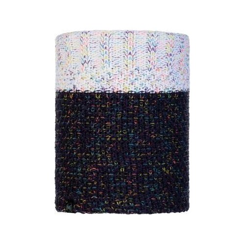 Knitted Neckwarmer Buff Janna Night, Black/White