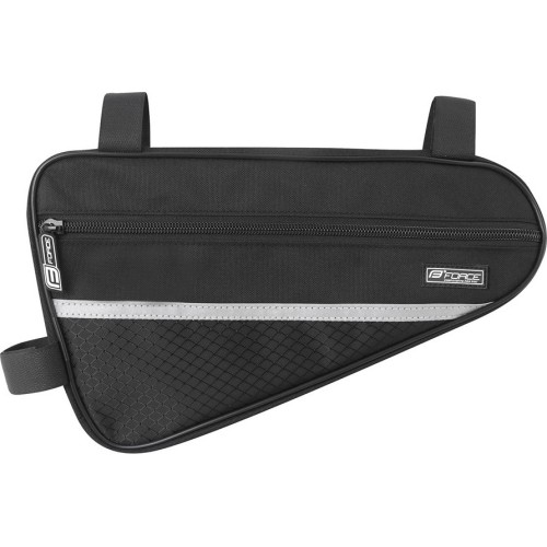 Bicycle Frame Bag Force Long Strong, Black, 1.3l