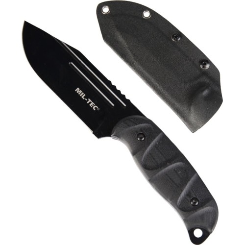 BLACK COMBAT KNIFE G10 W. KYDEX® SCABBARD