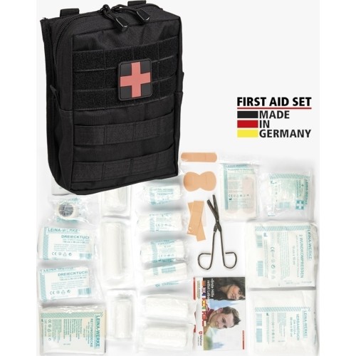 BLACK LARGE 43-PIECE FIRST AID SET LEINA