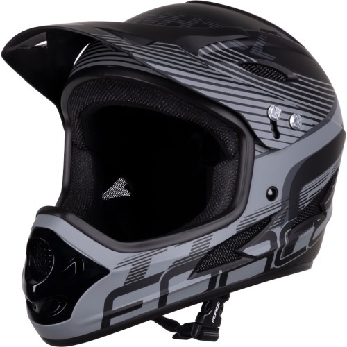 Helmet FORCE TIGER , L-XL, 59-61cm (black/grey)