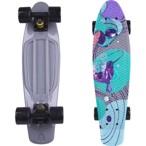 Penny Board Fish Print 22"