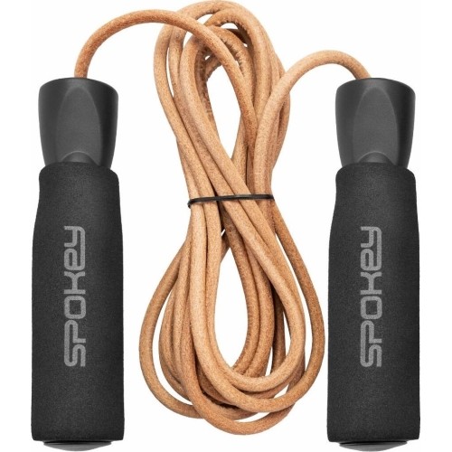 Skipping rope with a leather rope Spokey QUICK SKIP