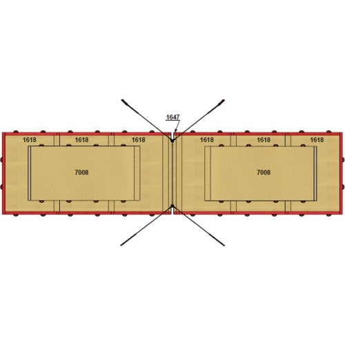 SET OF LANDING MATS FOR COMPETITION HIGH BAR - WITH TOP MATS - 37.50 m² - FIG Approved