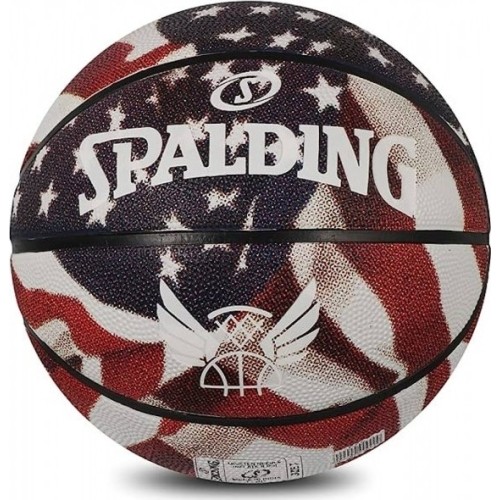 BASKETBALL SPALDING TREND STARS STRIPES ( 7 SIZE) (RUBBER)