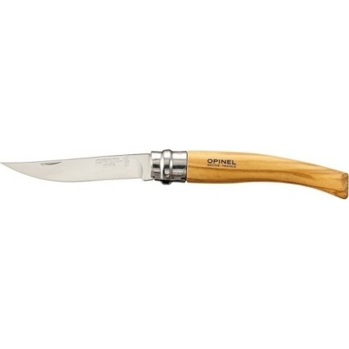 Opinel pocket knife with thin blade No.8 Olive wood handle