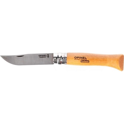 Opinel 9 carbon beech knife in blister