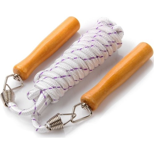 Skipping rope  3 m with wooden handles