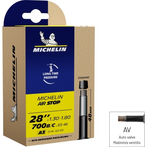 Kamera MICHELIN AIR STOP AUTO-SV 48MM 700x33/46