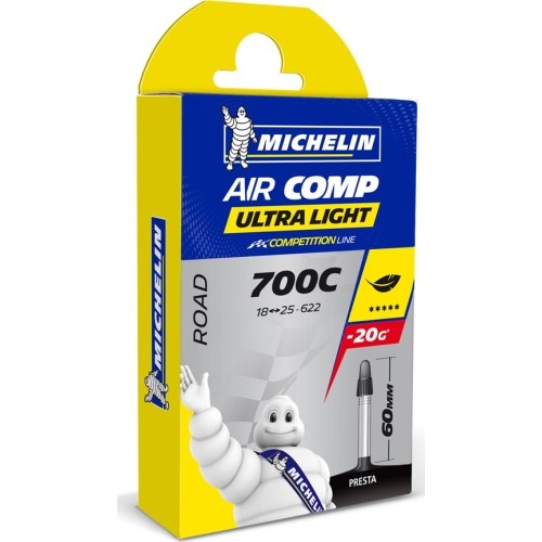 Kamera MICHELIN TUBE AIR COMP ULTRALIGHT GAL-FV 60MM 700x18/25