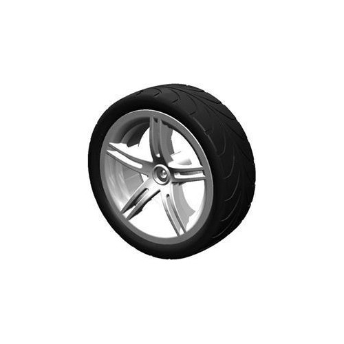 Wheel silver 4.30/150-12 slick left