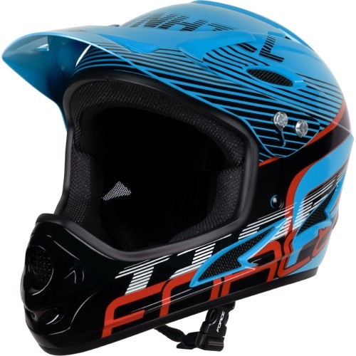 Kask FORCE TIGER, L-XL, 59-61cm (niebieski/czerwony)