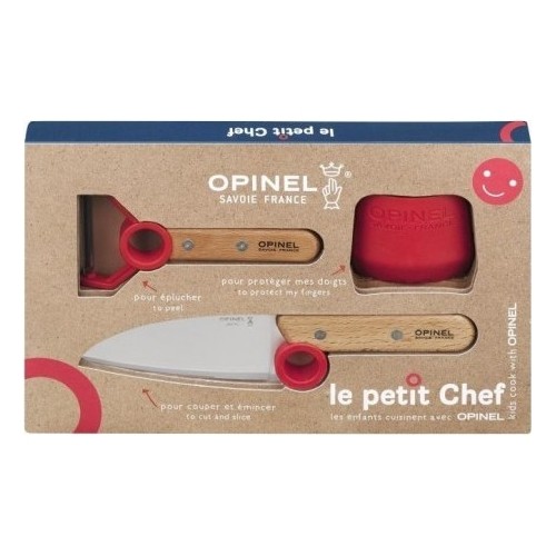 Opinel children's kitchen set Le Petit Chef red