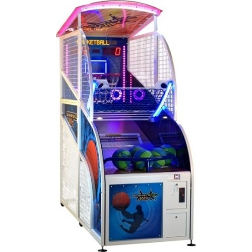 Basketball machine, with coin validator