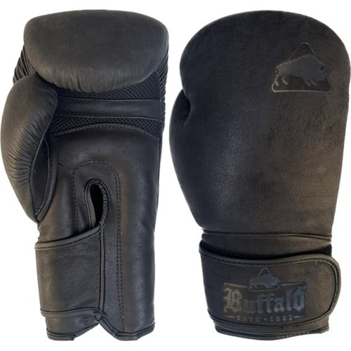 Buffalo Leather boxing gloves black 14oz