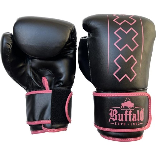 Buffalo Outrage boxing gloves black and pink 10oz