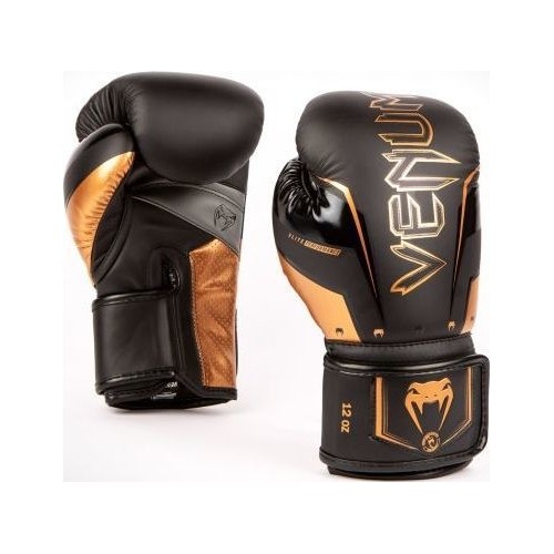 Venum Elite Evo Boxing Gloves - Black/Bronze