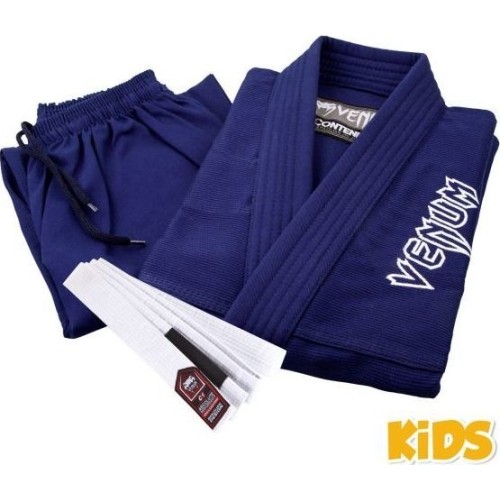 Venum Contender Kids BJJ Gi (Free white belt included) - Navy blue