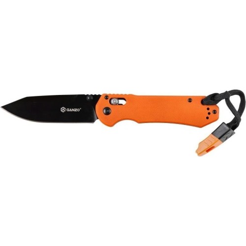 Ganzo G7453-OR-WS folding knife with whistle