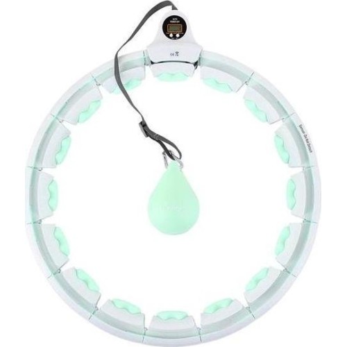 HHW06 GREEN HULA HOOP WITH WEIGHT + COUNTER HMS