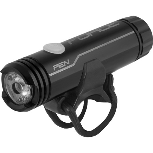 Front Cycling Light Force Pen, 200lm, 1LED, USB, Black