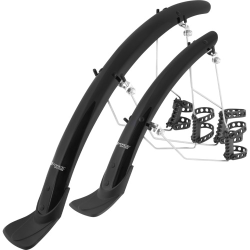 Bicycle Fenders Force WIN42 Aluflex 28", With Holders, Black