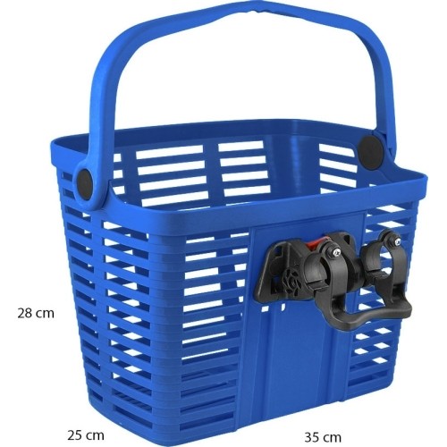 Bicycle Basket Force, With Klick Fix System, 25.4-31.8mm, Front, Blue