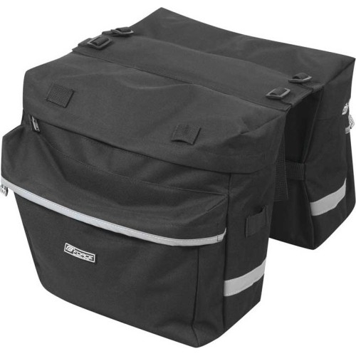 Bicycle Bag on Rack FORCE Double, Black, 2x10l