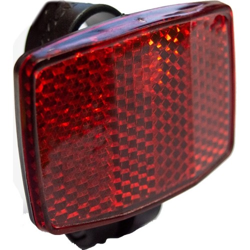 Bicycle Reflector On The Trunk Dvirtex 35x55mm, With Holder 22.2mm, Red