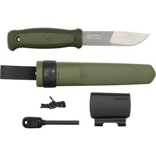 Knife With Green Stainless Steel Survival Kit Morakniv Kansbol