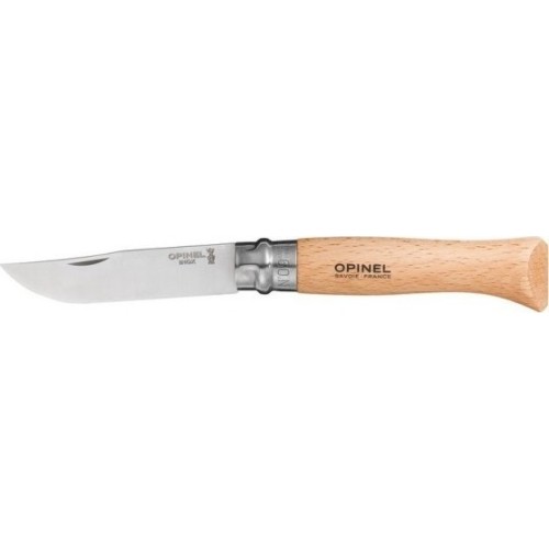 Nóż Opinel 9, stal nierdzewna Inox, drewno bukowe