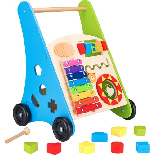 Wooden pusher educational cart dulcimer blocks