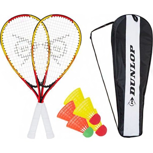 Speedminton Racketball Set Dunlop, Yellow-Red, 762091