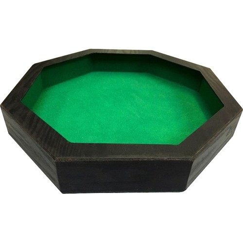 Dice Tray Buffalo, Octagonal, Black