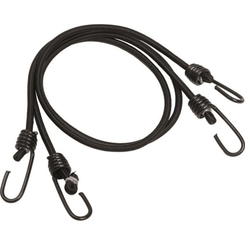 BLACK ELASTIC SHOCK CORDS W.HOOKS (PAIR)