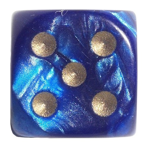 Dice Philos Pearl, Blue, 36 pcs 