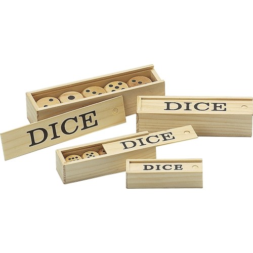 Philos wooden dice 30mm 5 in a set