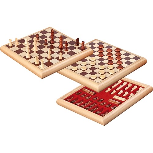 Chess and Checkers Set Philos 32x32 cm