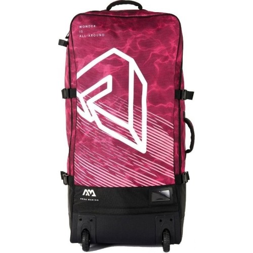 Aqua Marina Premium Luggage Bag - RASPBERRY with rolling wheel 90L