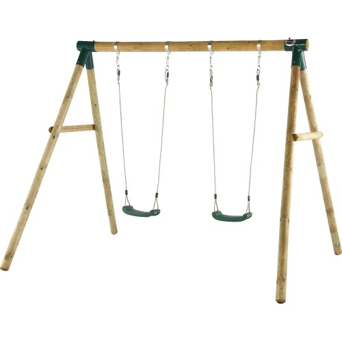 Plum Marmoset Wooden garden swing set