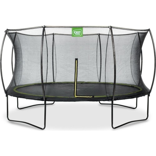 EXIT Silhouette trampoline ø427cm - black Outdoor Round Coil spring Above ground trampoline