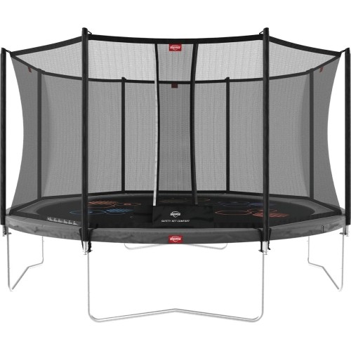 Trampolina ogrodowa BERG Favorit Regular Levels 430 z siatką Comfort - szara