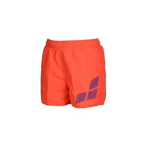 Beach Shorts For Boys Arena Logo, Orange